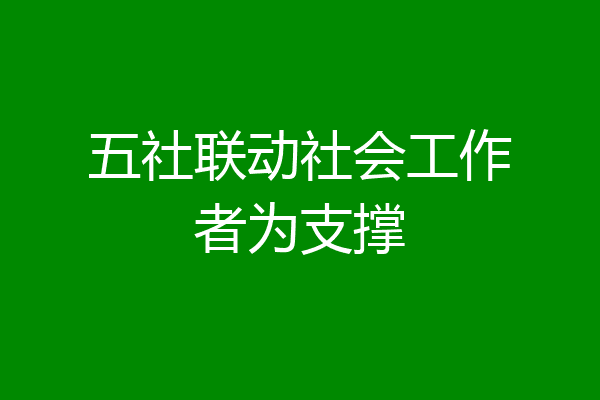 五社联动社会工作者为支撑