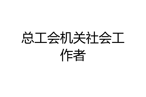 总工会机关社会工作者