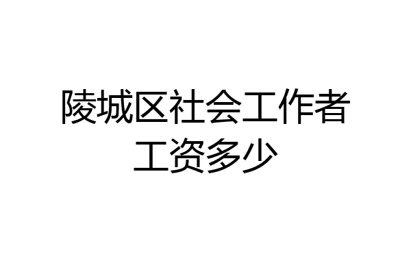 陵城区社会工作者工资多少