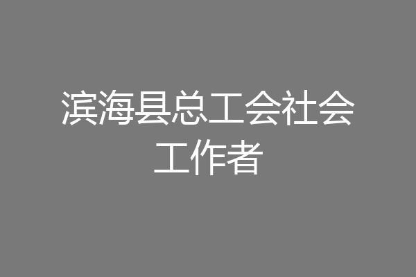 滨海县总工会社会工作者