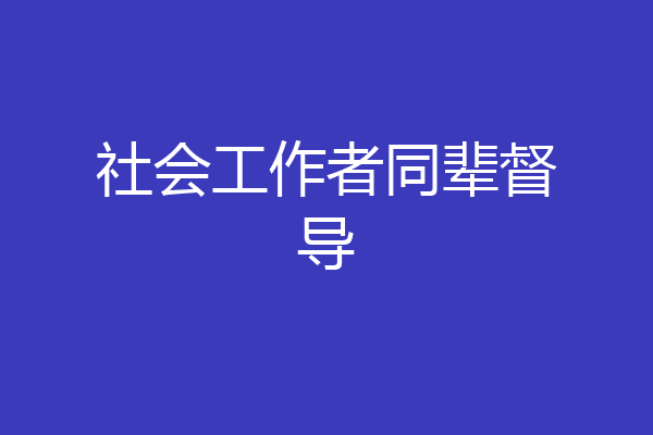 社会工作者同辈督导