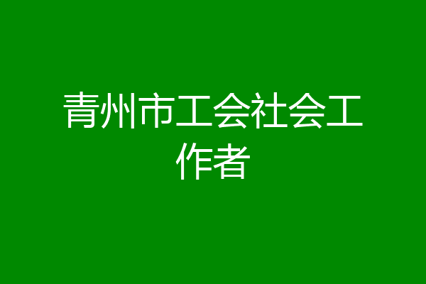 青州市工会社会工作者
