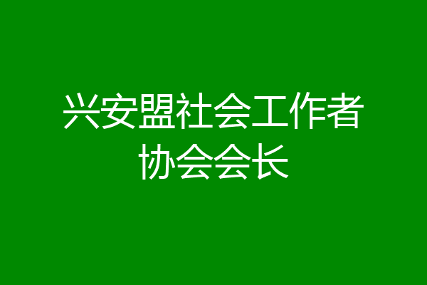 兴安盟社会工作者协会会长