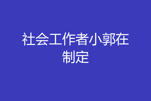 社会工作者小郭在制定