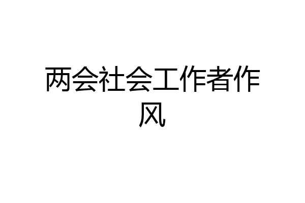 两会社会工作者作风