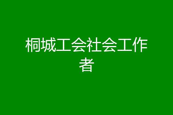 桐城工会社会工作者