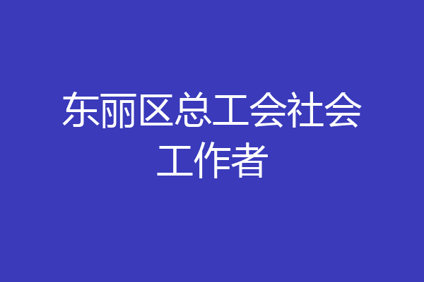 东丽区总工会社会工作者