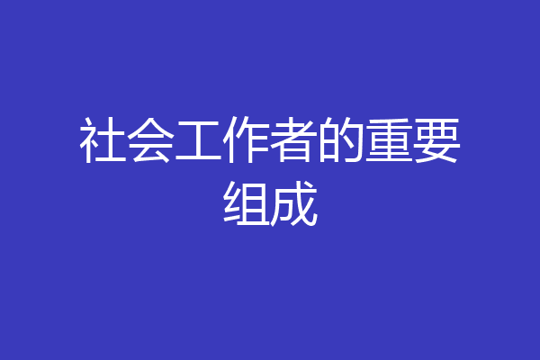 社会工作者的重要组成