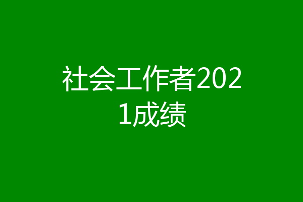 社会工作者2021成绩
