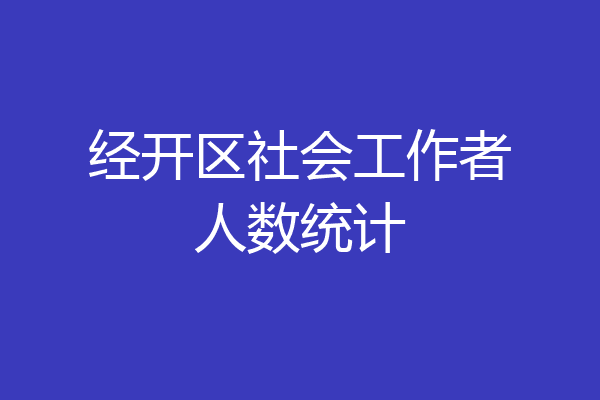 经开区社会工作者人数统计