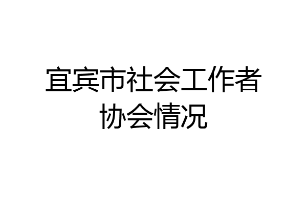 宜宾市社会工作者协会情况