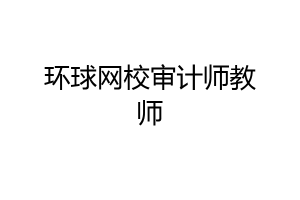 环球网校审计师教师