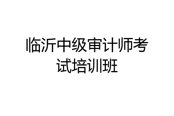 临沂中级审计师考试培训班
