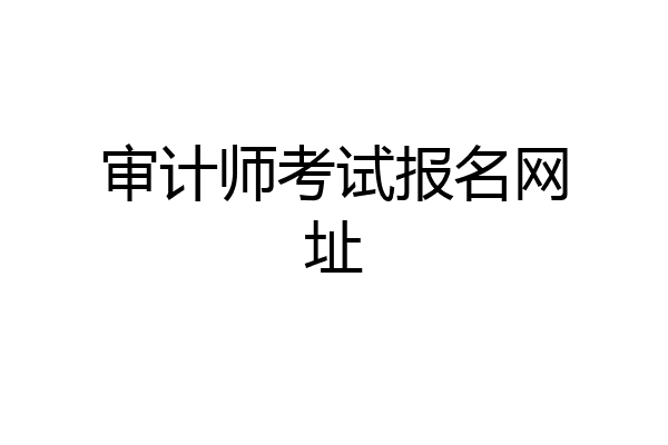 审计师考试报名网址