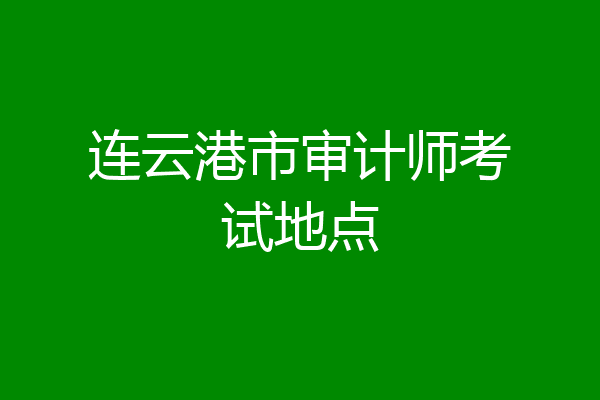 连云港市审计师考试地点