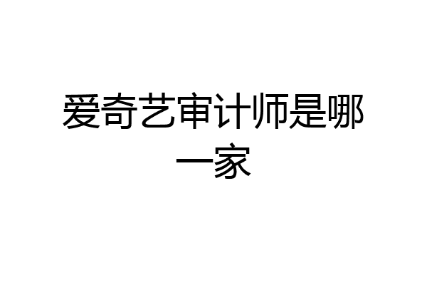 爱奇艺审计师是哪一家