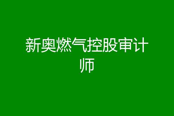 新奥燃气控股审计师