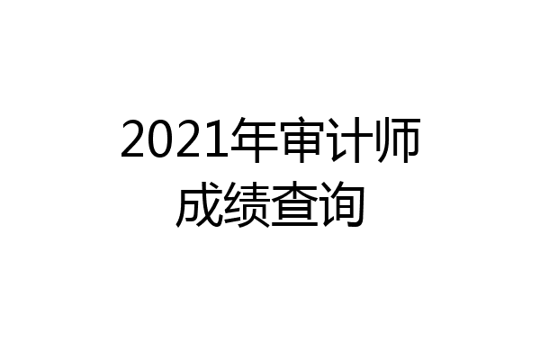 2021年审计师成绩查询