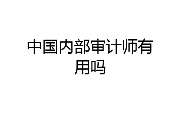 中国内部审计师有用吗