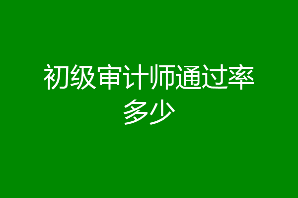 初级审计师通过率多少