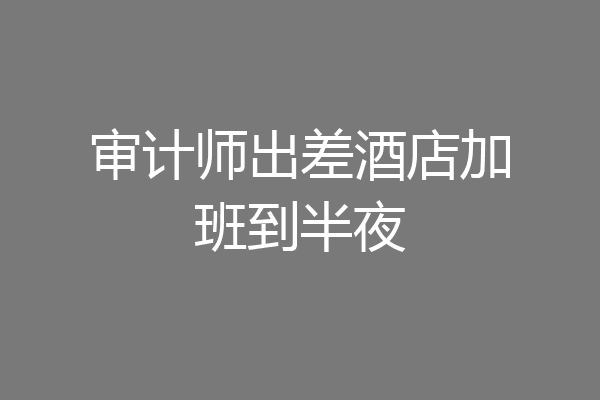 审计师出差酒店加班到半夜