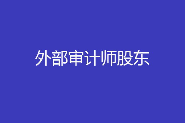 外部审计师股东