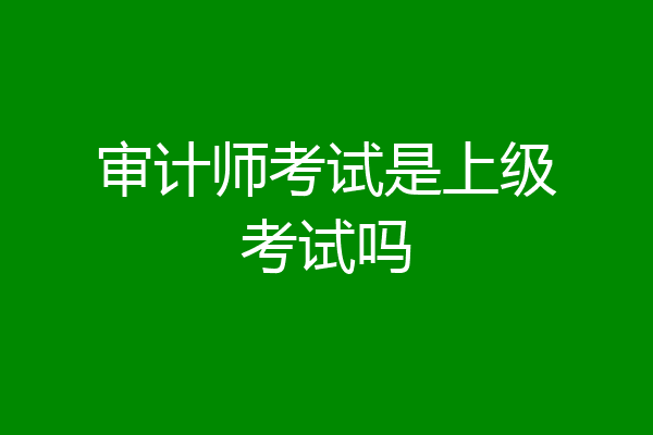 审计师考试是上级考试吗