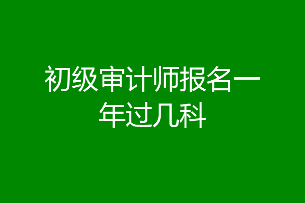 初级审计师报名一年过几科