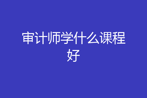 审计师学什么课程好