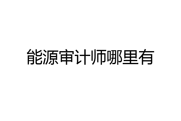 能源审计师哪里有