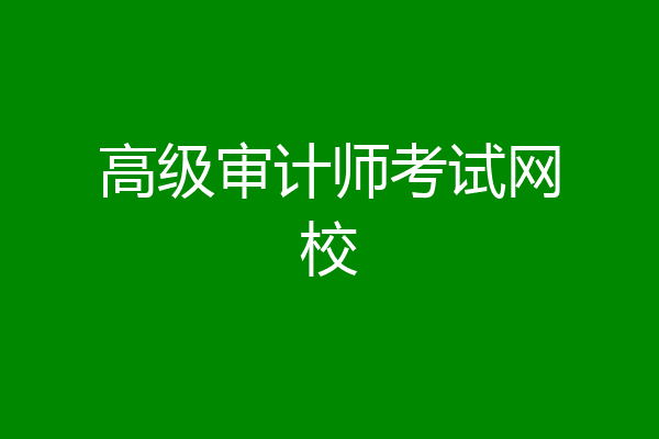高级审计师考试网校