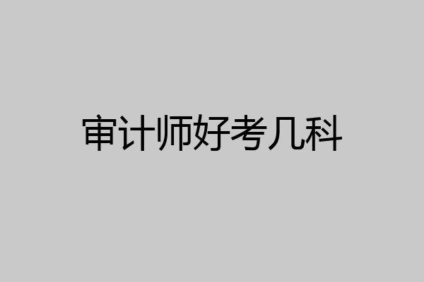 审计师好考几科