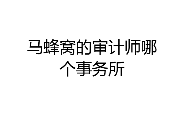 马蜂窝的审计师哪个事务所