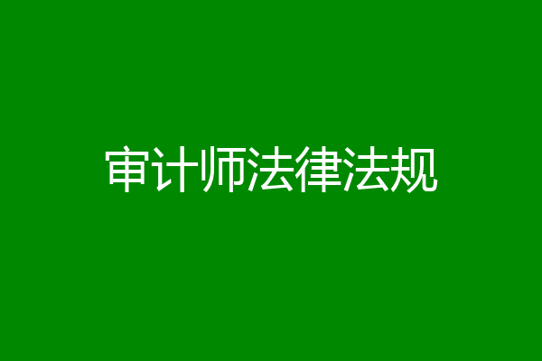 审计师法律法规