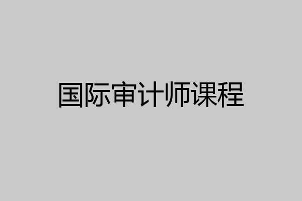 国际审计师课程