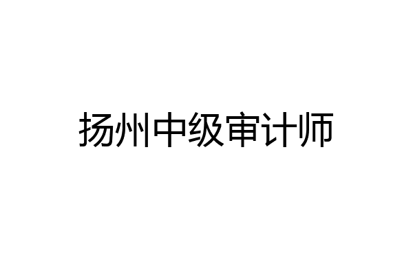 扬州中级审计师