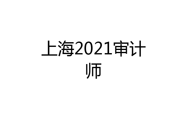 上海2021审计师