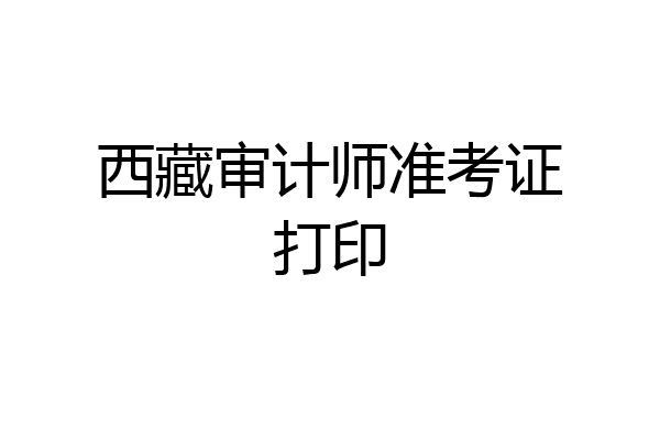 西藏审计师准考证打印