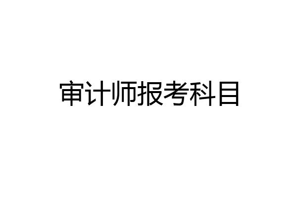 审计师报考科目
