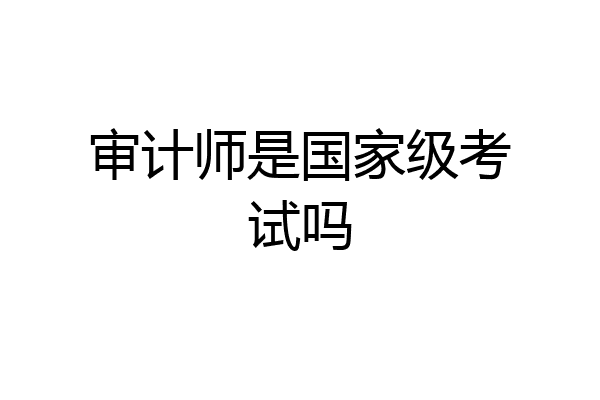 审计师是国家级考试吗