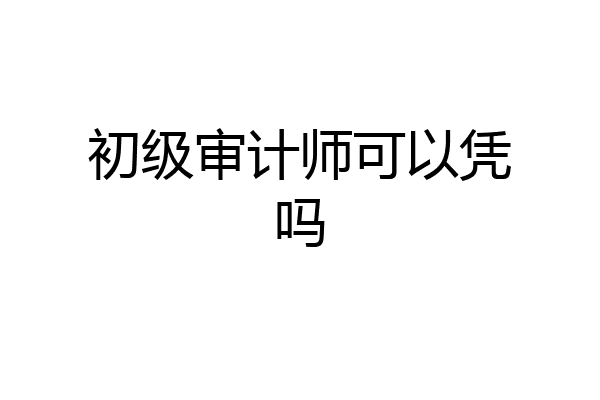 初级审计师可以凭吗