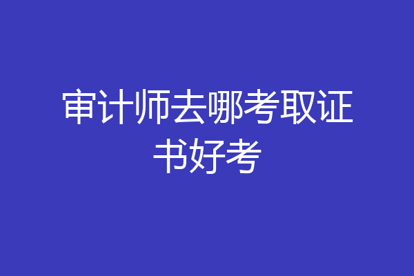 审计师去哪考取证书好考