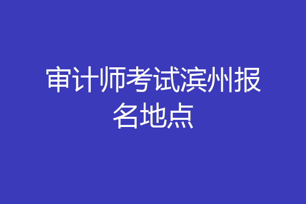 审计师考试滨州报名地点