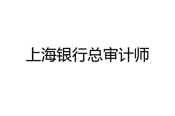 上海银行总审计师