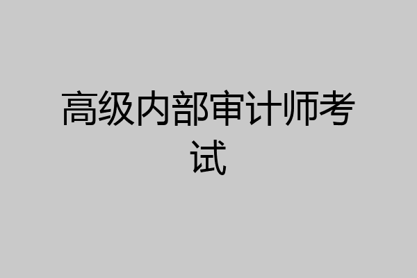 高级内部审计师考试