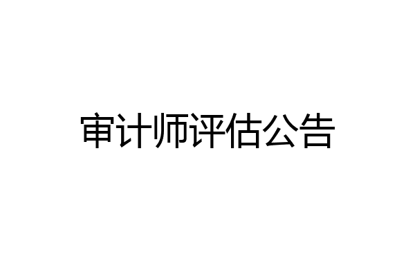 审计师评估公告