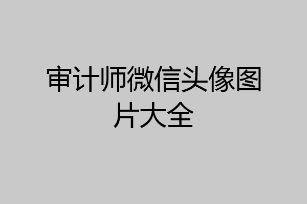 审计师微信头像图片大全