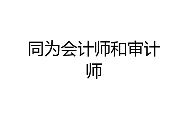 同为会计师和审计师
