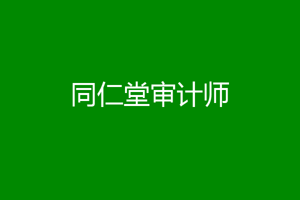 同仁堂审计师