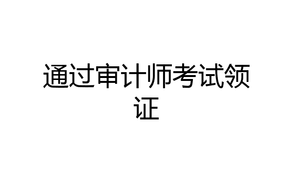 通过审计师考试领证